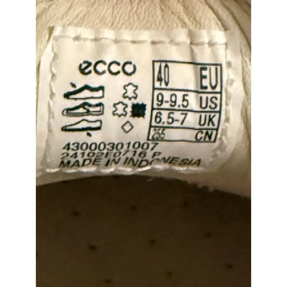 ECCO Women's Soft VII Leather Lace Up Sneakers 9 9.5 Capsule Minimalist Comfort